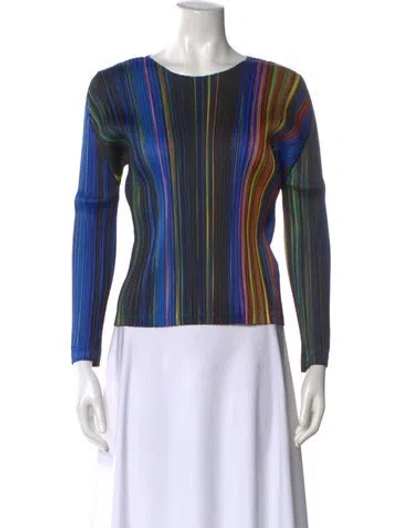 Pre-owned Issey Miyake 2024 Striped Top In Multi