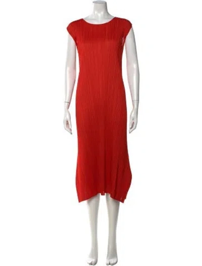 Pre-owned Issey Miyake 2025 Midi Length Dress W/ Tags In Orange