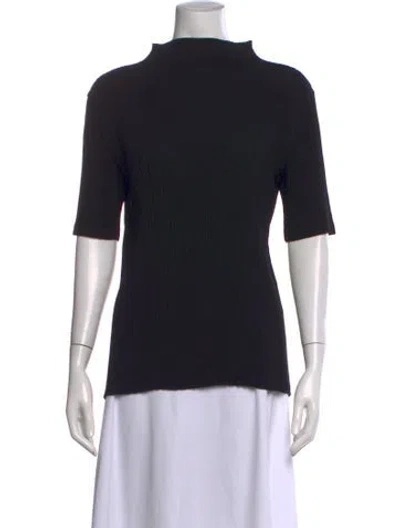 Pre-owned Issey Miyake 2025 Mock Neck Top In Black