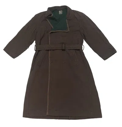 Pre-owned Issey Miyake 80's  Trench Coat Belt Design In Brown
