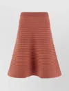 Issey Miyake A-line Knit Skirt Elastic Waistband In Brown