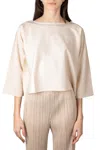 ISSEY MIYAKE A-POC BOAT NECK PLEATED BLOUSE