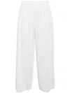 Issey Miyake Elastic Waistband Casual Pants In White