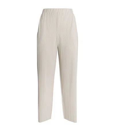 Issey Miyake A-poc Shell Cropped Trousers In Brown