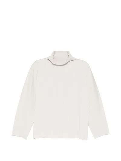 Issey Miyake A-poc Shell Pleated Mock-neck Top In Neutral