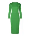 Issey Miyake Monthly Colors: February Midi Dress In Green