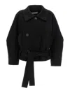 Issey Miyake Out Of A Cube Coats And Trench Coats Black In Black
