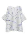 Issey Miyake Abstract-pattern Top In White