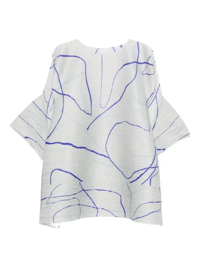 Issey Miyake Abstract-pattern Top In White