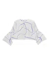 Issey Miyake Abstract-pattern Top In Silver