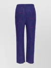 Issey Miyake Abstract Pattern Trousers Elastic Waistband In Blue