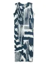 Issey Miyake Abstract-print Midi Dress