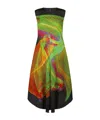 Issey Miyake Pleated Spectrum Midi Dress In Green