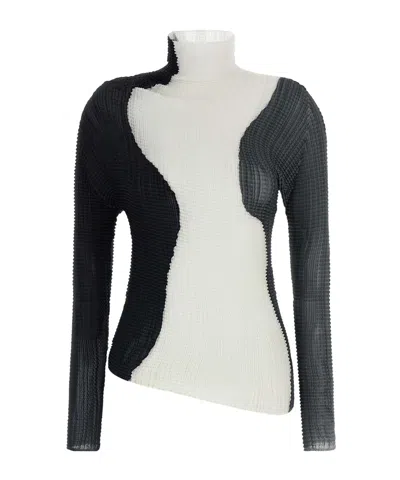 ISSEY MIYAKE 'ABSTRACT TINT PLEATS' BLOUSE