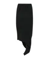 Issey Miyake Subdued Twisted Asymmetric Skirt In Black