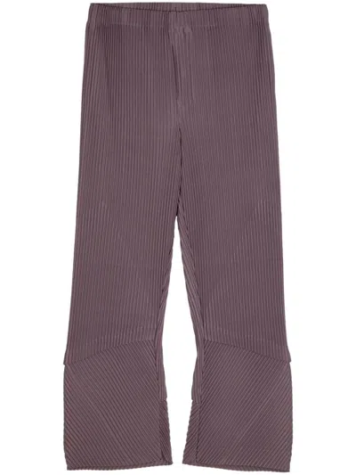 Issey Miyake Plissierte Aerial Hose In Violett