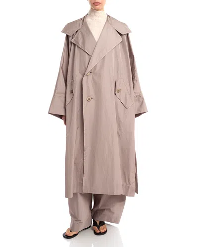 Issey Miyake Akimbo Button-closure Coat In Neutral