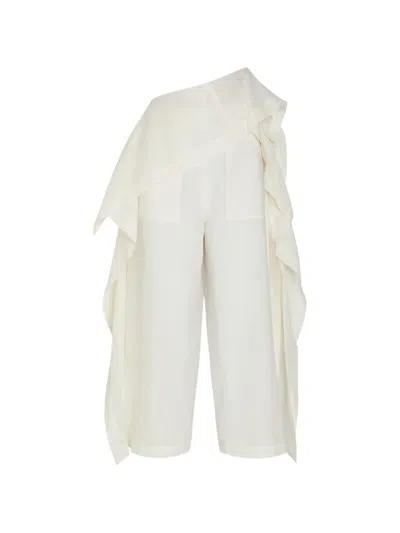 Issey Miyake All Squares Cropped Trousers In Neutral