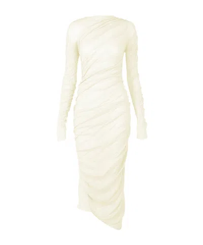 Issey Miyake Ambiguous Semi-sheer Dress In White
