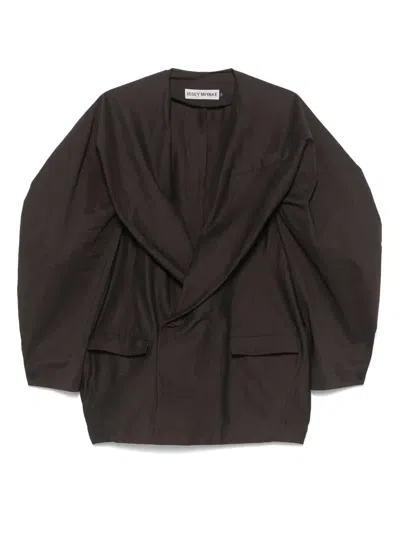 Issey Miyake Ample Jacket In Brown