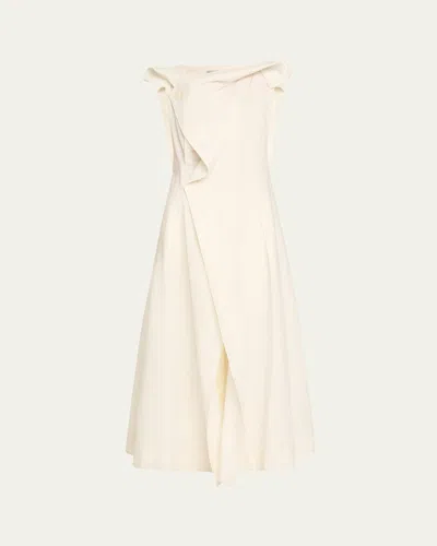 Issey Miyake Off-white Entwine Maxi Dress In 06 Moon White