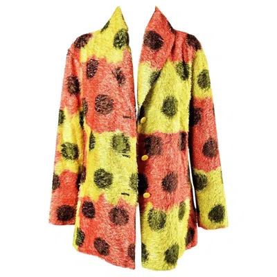 Pre-owned Issey Miyake An Issey Miyaké Plush Acrylic Jacket Fall Winter 1998 In Orange