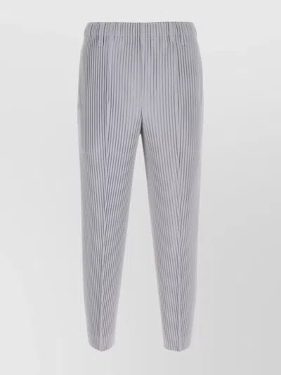 ISSEY MIYAKE ANKLE LENGTH VERTICAL STRIPED TROUSERS