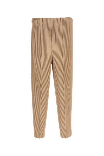 ISSEY MIYAKE ANTIQUED PINK POLYESTER PANT