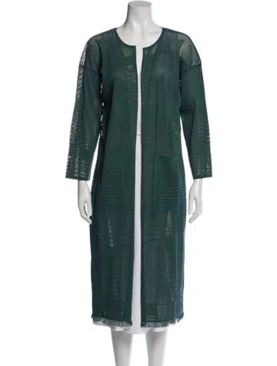 Pre-owned Issey Miyake A-poc Coat In Green