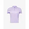 ISSEY MIYAKE PLEATS PLEASE ISSEY MIYAKE WOMEN'S PURPLE ONION APRIL PLEATED KNITTED TOP