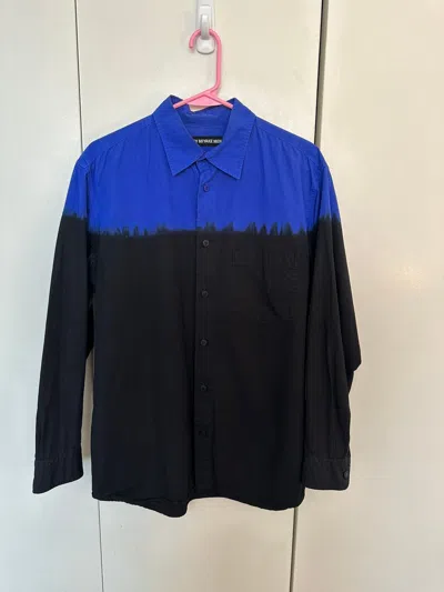 Pre-owned Issey Miyake Archive Ombre Dyed Blue/black Button-up Shirt