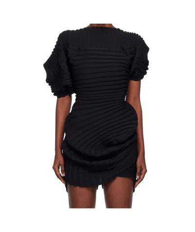 ISSEY MIYAKE (AS IT IS) RIBBED ASYMMETRIC TOP