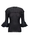 Issey Miyake Blue Asagao Top In Black