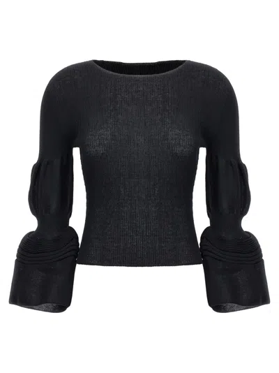 Issey Miyake 'assemblage Branch' Top In Black