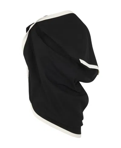 ISSEY MIYAKE ASSEMBLED ASYMMETRIC DRAPED BLOUSE