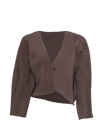Issey Miyake Women Asymmetric Cardigan In Multi