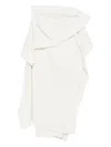 Issey Miyake Asymmetric Maxi Dress In White