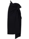 Issey Miyake Women Asymmetric Midi Skirt In Black