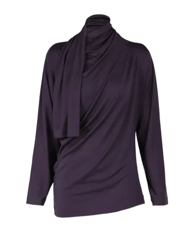 Issey Miyake Asymmetric Neck T-shirt In Black