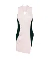 Issey Miyake Asymmetric Ribbed-knit Top In Pink