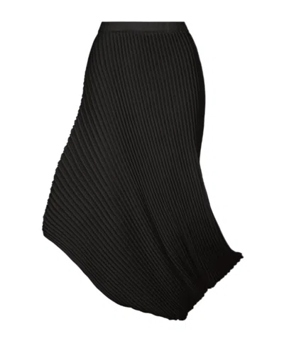 Issey Miyake Asymmetric Skirt In Black
