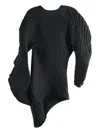Issey Miyake Asymmetric Sweater In Black