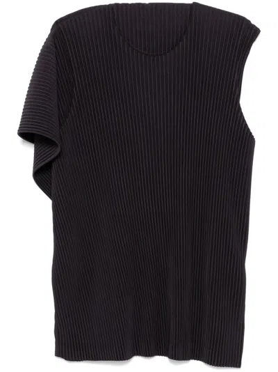 Issey Miyake Asymmetric Waistcoat In Grey