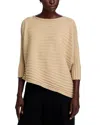 Issey Miyake Asymmetrical Cotton Cashmere Sweater In Sand