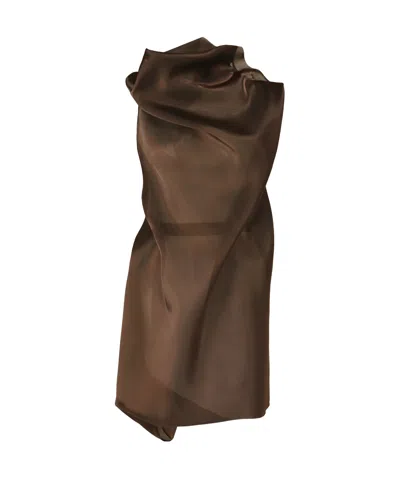 Issey Miyake Asymmetrical Dress In Green