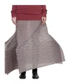 Issey Miyake Asymmetrical Hem Midi Skirt In Gray