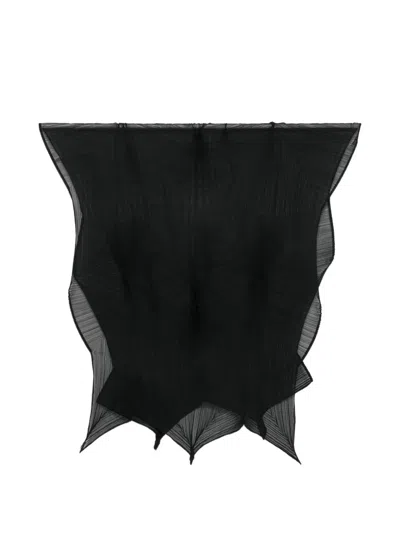 Issey Miyake Asymmetric-design Scarf In Black
