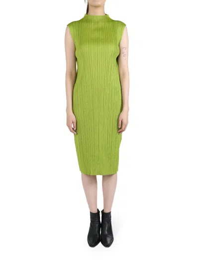 Issey Miyake August Dress In Green