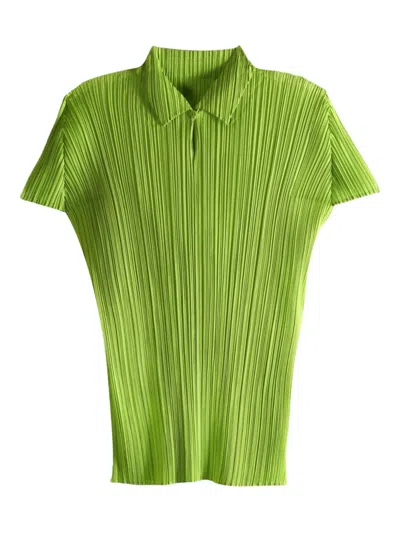ISSEY MIYAKE AUGUST PLEATED POLO TOP