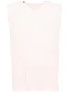 Issey Miyake August Pleated Tank Top In Pink